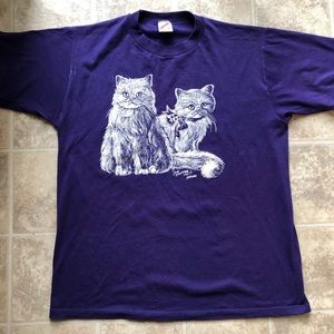 ❌Vintage Purple Cat Kitten Shirt